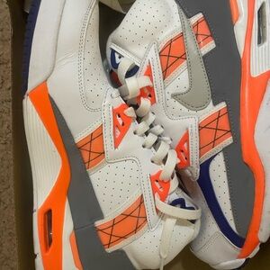 Nike Men Nike Air Trainer Sc High “Auburn” White and Orange Sneakers